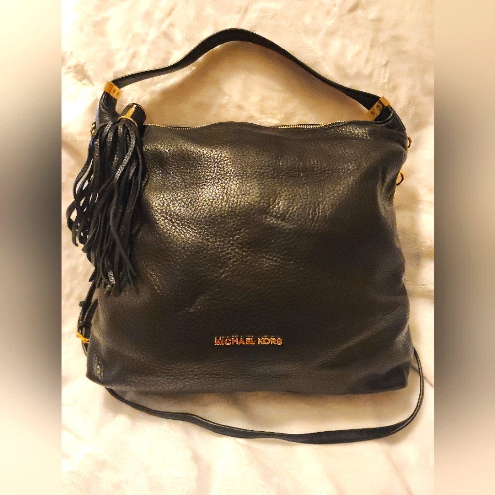 Michael Kors Sassy Black Leather Handbag